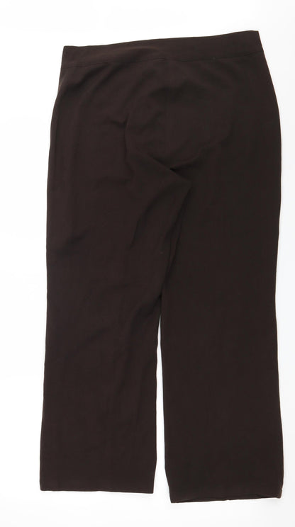 Womens UK Size 34 in Preworn Regular Fit  Brown Trousers