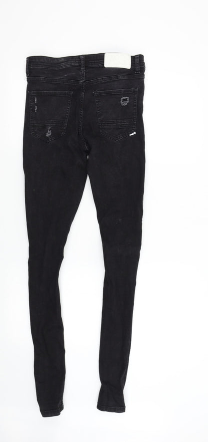 ASG Mens Black  Denim Skinny Jeans Size 30 L32 in