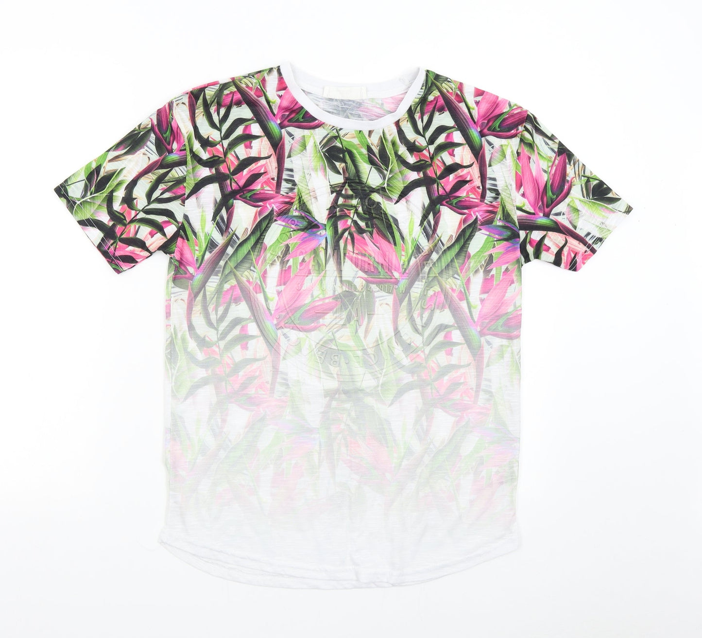 Primark Mens Multicoloured Floral   T-Shirt Size XS  - California