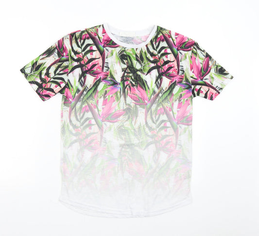 Primark Mens Multicoloured Floral   T-Shirt Size XS  - California