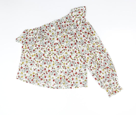 Womens UK Size 12 New Look Multicoloured Basic Blouse