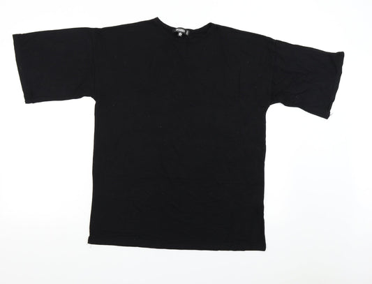 Womens UK Size 8 Missguided Black Basic T-Shirt