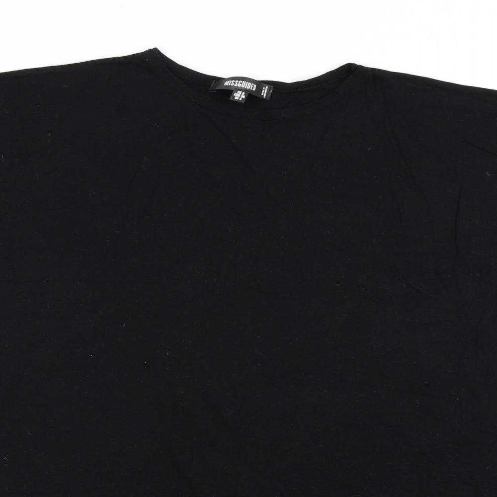 Womens UK Size 8 Missguided Black Basic T-Shirt
