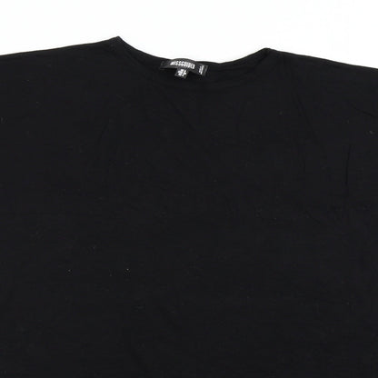 Womens UK Size 8 Missguided Black Basic T-Shirt