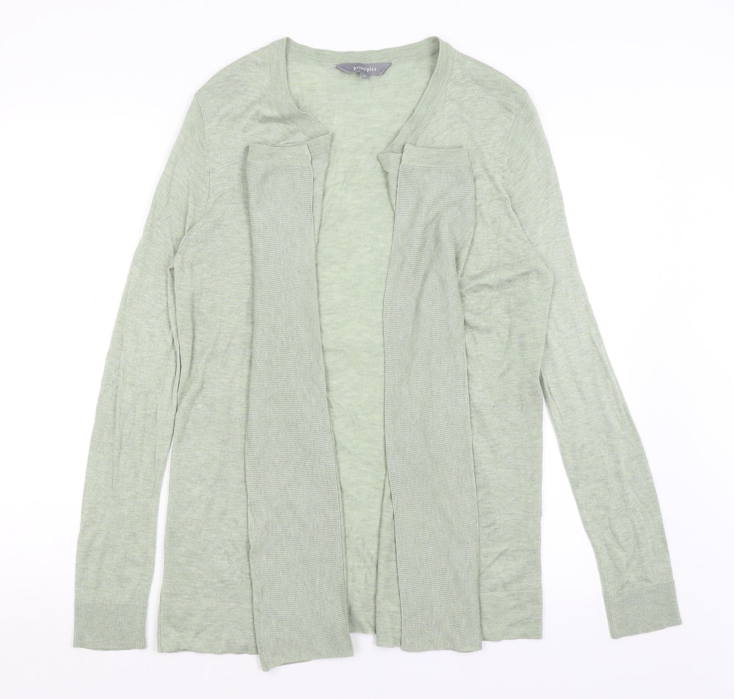 Womens UK Size 14 Principles Green Shrug Jumper
