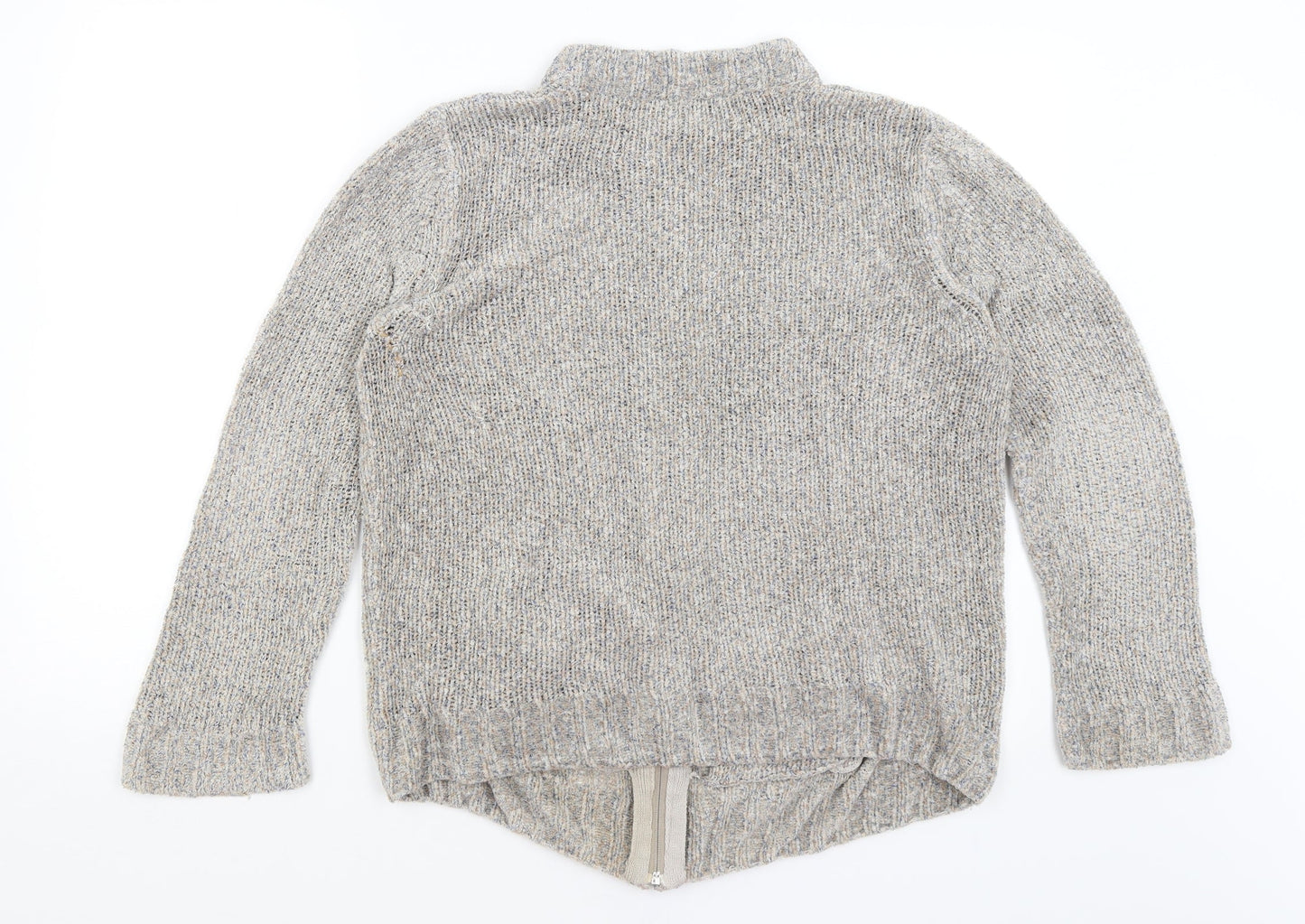 Womens UK Size M BM Collection Grey Full Zip Jumper