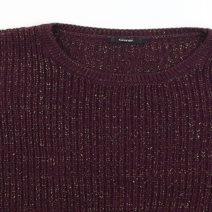 George Womens Red   Pullover Jumper Size 18