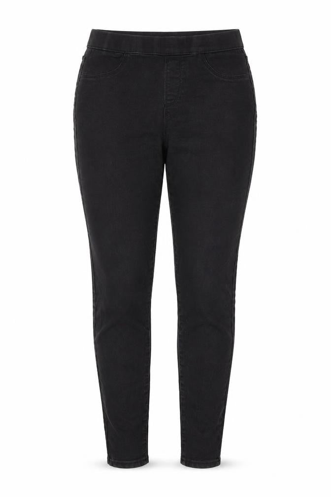 Front view of Denim 365 women’s black jegging jeans, size UK 10, 27-inch leg