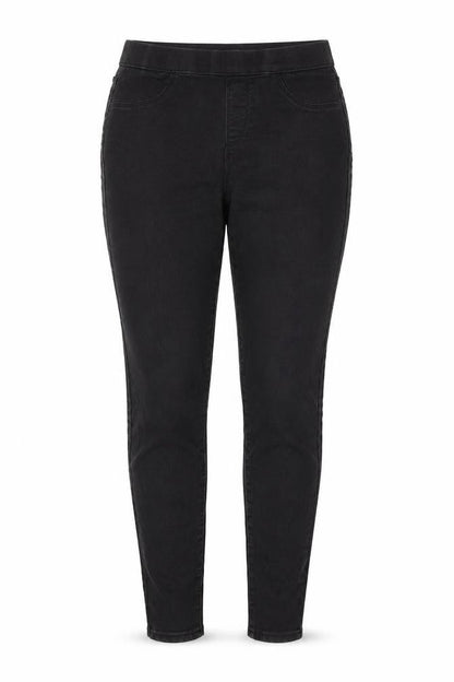 Front view of Denim 365 women’s black jegging jeans, size UK 10, 27-inch leg