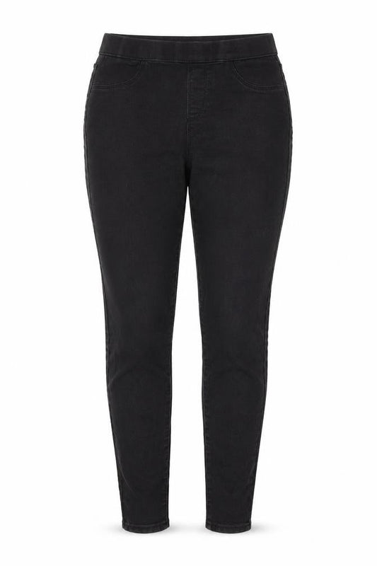 Front view of Denim 365 women’s black jegging jeans, size UK 10, 27-inch leg
