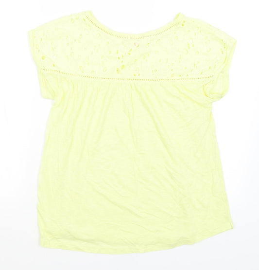 M&S Womens Yellow   Basic T-Shirt Size M