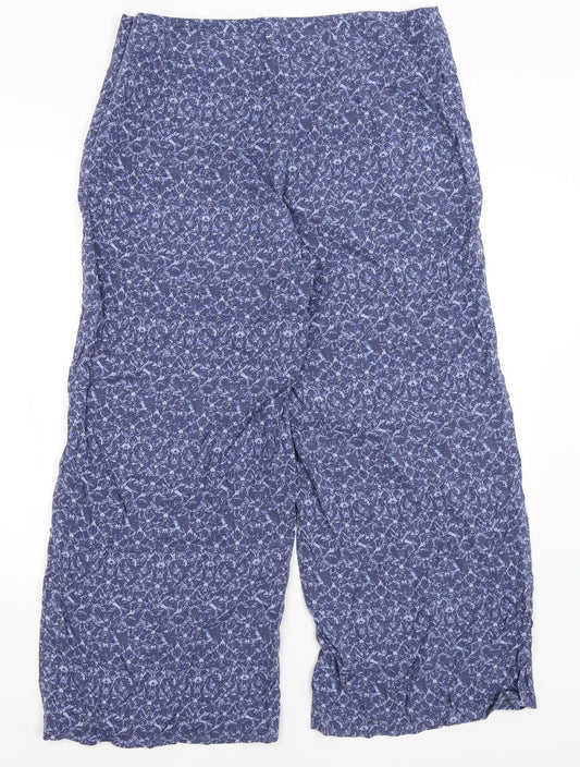 Womens UK Size 14 M&S Regular Fit  Blue Trousers