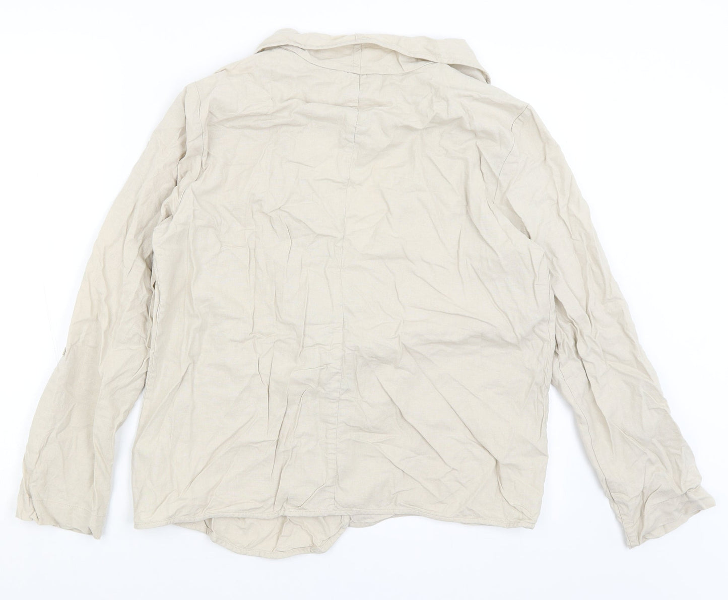 M&Co Womens Beige   Jacket Blazer Size 14