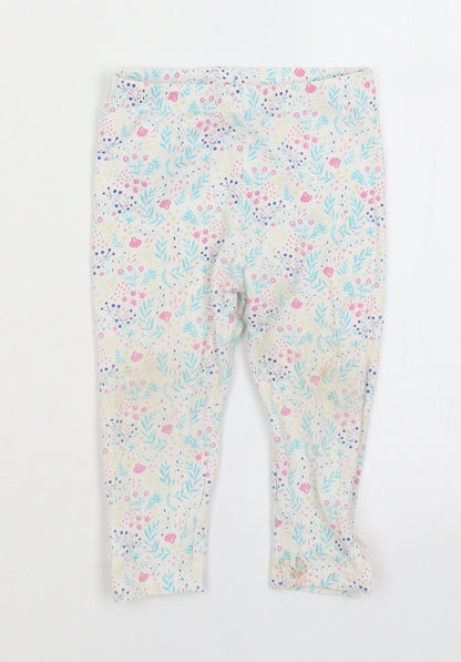 Sergeant Major Baby White Floral  Capri Trousers Size 18 Months