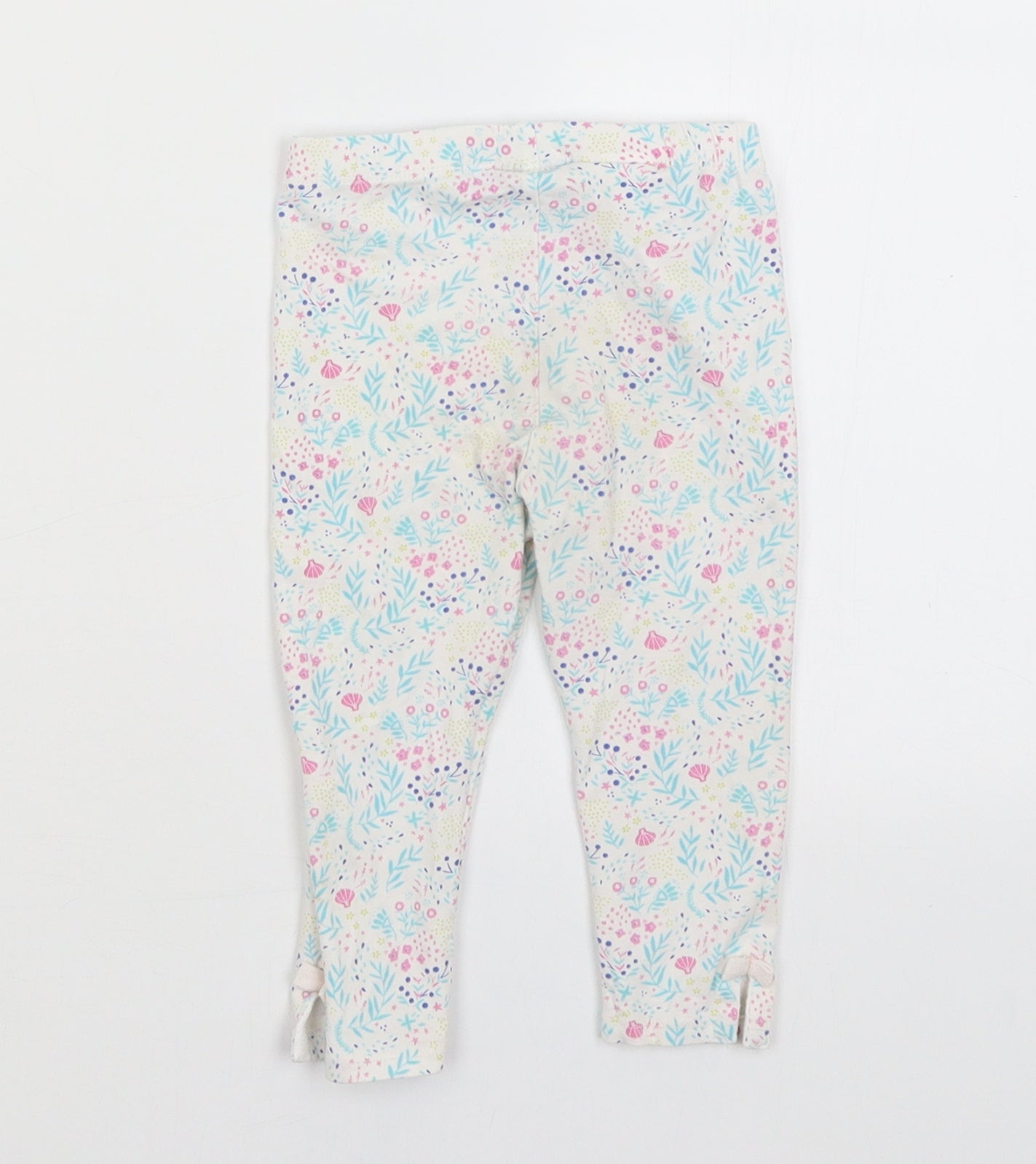 Sergeant Major Baby White Floral  Capri Trousers Size 18 Months