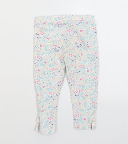 Sergeant Major Baby White Floral  Capri Trousers Size 18 Months