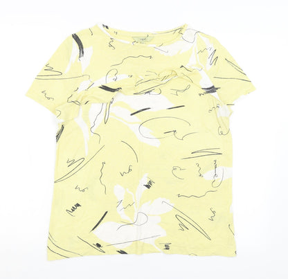 Womens UK Size 10 NEXT Yellow Basic T-Shirt