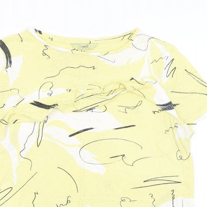 Womens UK Size 10 NEXT Yellow Basic T-Shirt