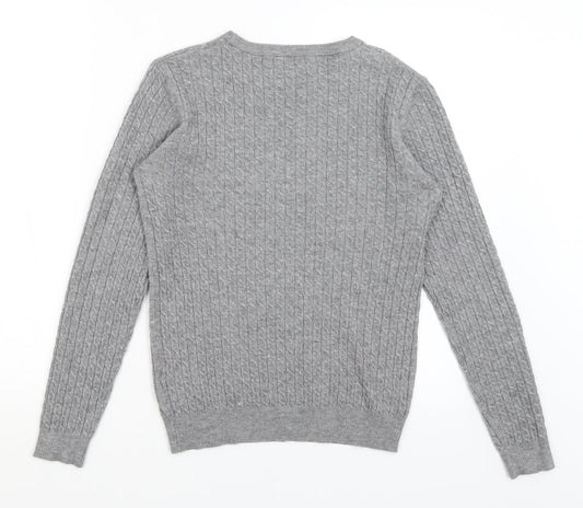 Womens UK Size 14 Papaya Grey Pullover Jumper