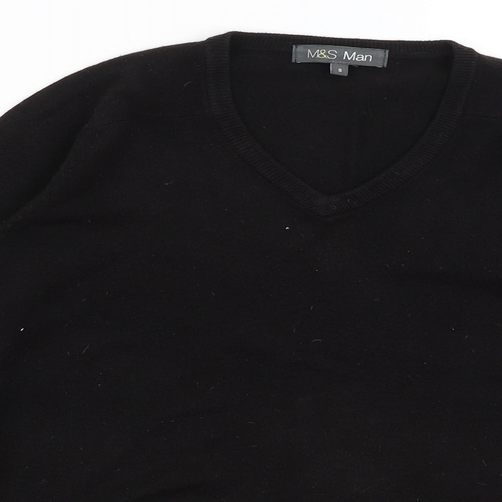 m&s Mens Black   Pullover Jumper Size S