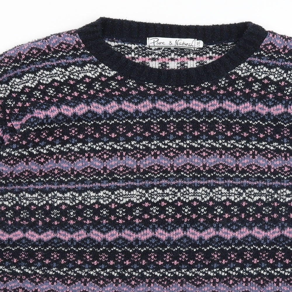 Womens UK Size L Pure & Natural Blue Pullover Jumper