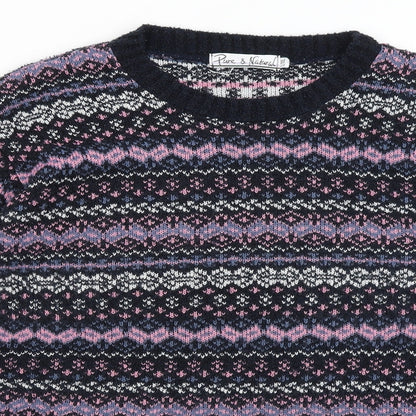 Womens UK Size L Pure & Natural Blue Pullover Jumper