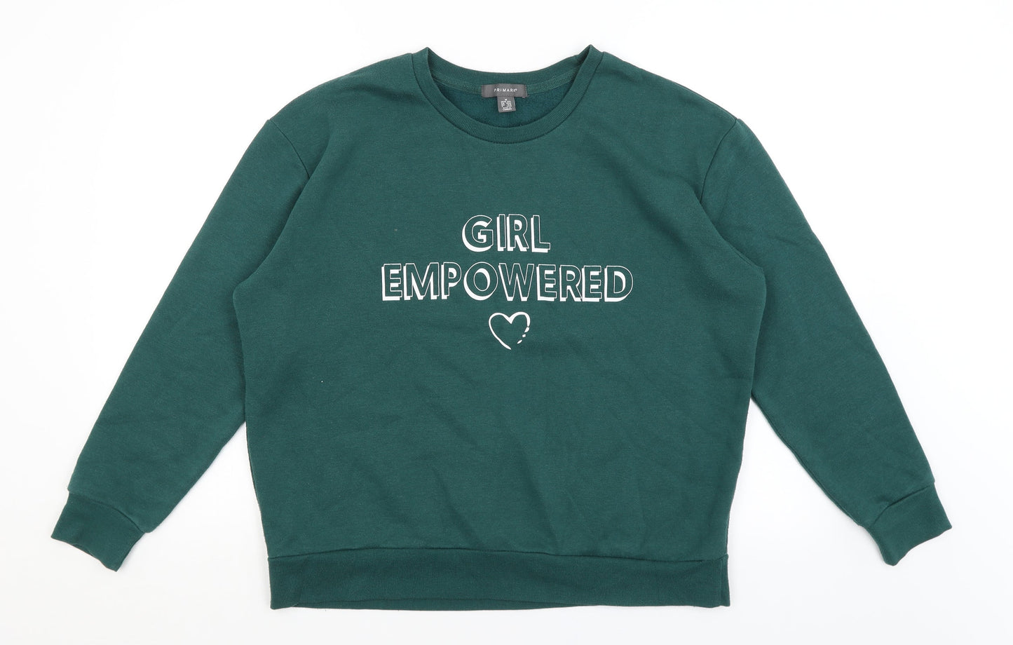 Primark Womens Green   Pullover Jumper Size M  - Girl Empowered