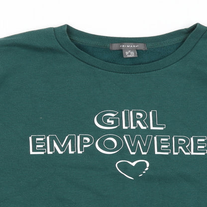 Primark Womens Green   Pullover Jumper Size M  - Girl Empowered