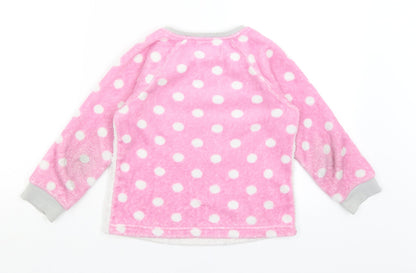 PJ Collection Girls Pink Polka Dot  Top Pyjama Top Size 7-8 Years  - Cat