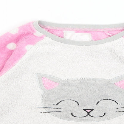 PJ Collection Girls Pink Polka Dot  Top Pyjama Top Size 7-8 Years  - Cat