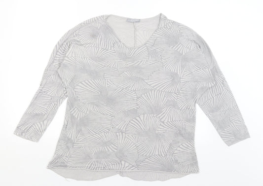 Womens UK Size XL LV Clothing Grey Basic T-Shirt