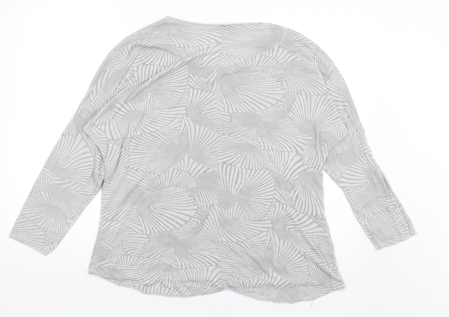Womens UK Size XL LV Clothing Grey Basic T-Shirt