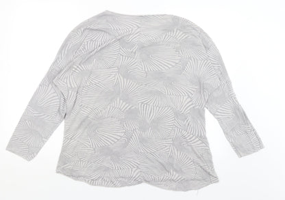 Womens UK Size XL LV Clothing Grey Basic T-Shirt