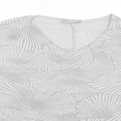 Womens UK Size XL LV Clothing Grey Basic T-Shirt