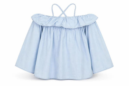 Front view of Next girls’ blue fit & flare, size 3, years