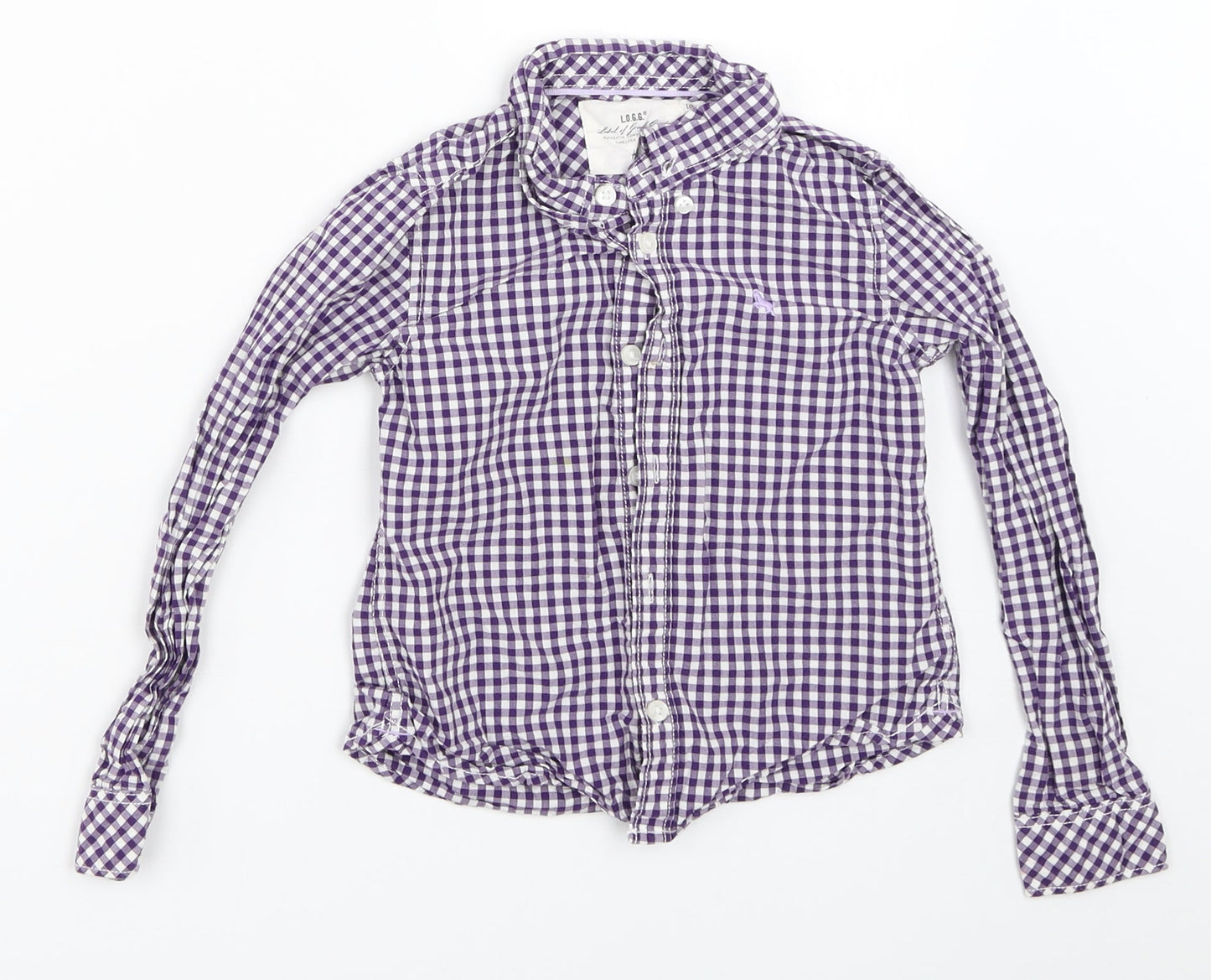 H&M Boys Blue Check  Basic Button-Up Size 5-6 Years