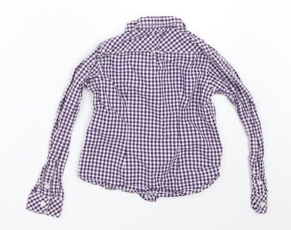 H&M Boys Blue Check  Basic Button-Up Size 5-6 Years