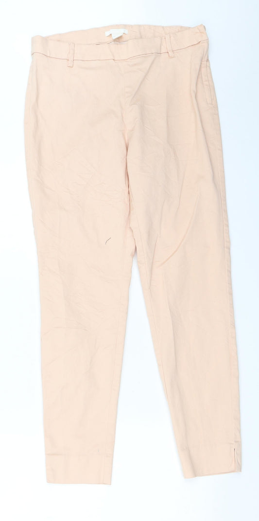 Womens UK Size 38 H&M Regular Fit Capri Pink Trousers