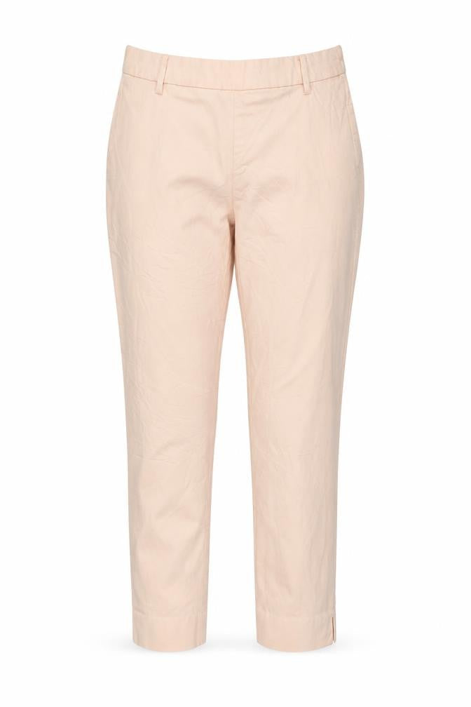 Front view of H&M women’s pink capri trousers, size UK 38, 26.5-inch leg
