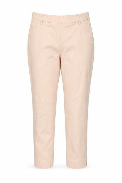 Front view of H&M women’s pink capri trousers, size UK 38, 26.5-inch leg