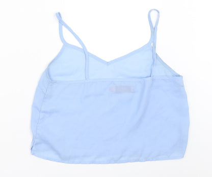 Boohoo Womens Blue   Cropped Blouse Size 10