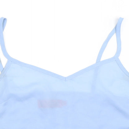 Boohoo Womens Blue   Cropped Blouse Size 10