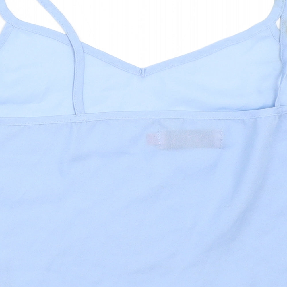 Boohoo Womens Blue   Cropped Blouse Size 10