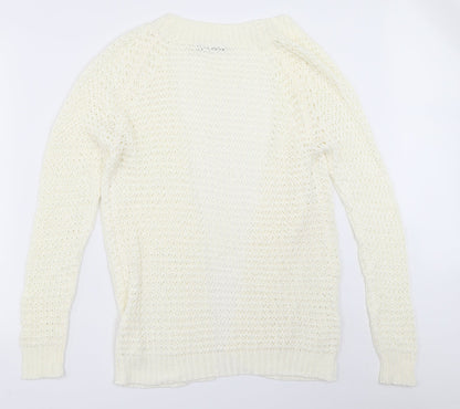 Womens UK Size 12 Select Ivory Cardigan Jumper