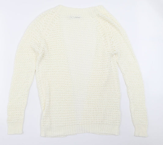 Womens UK Size 12 Select Ivory Cardigan Jumper