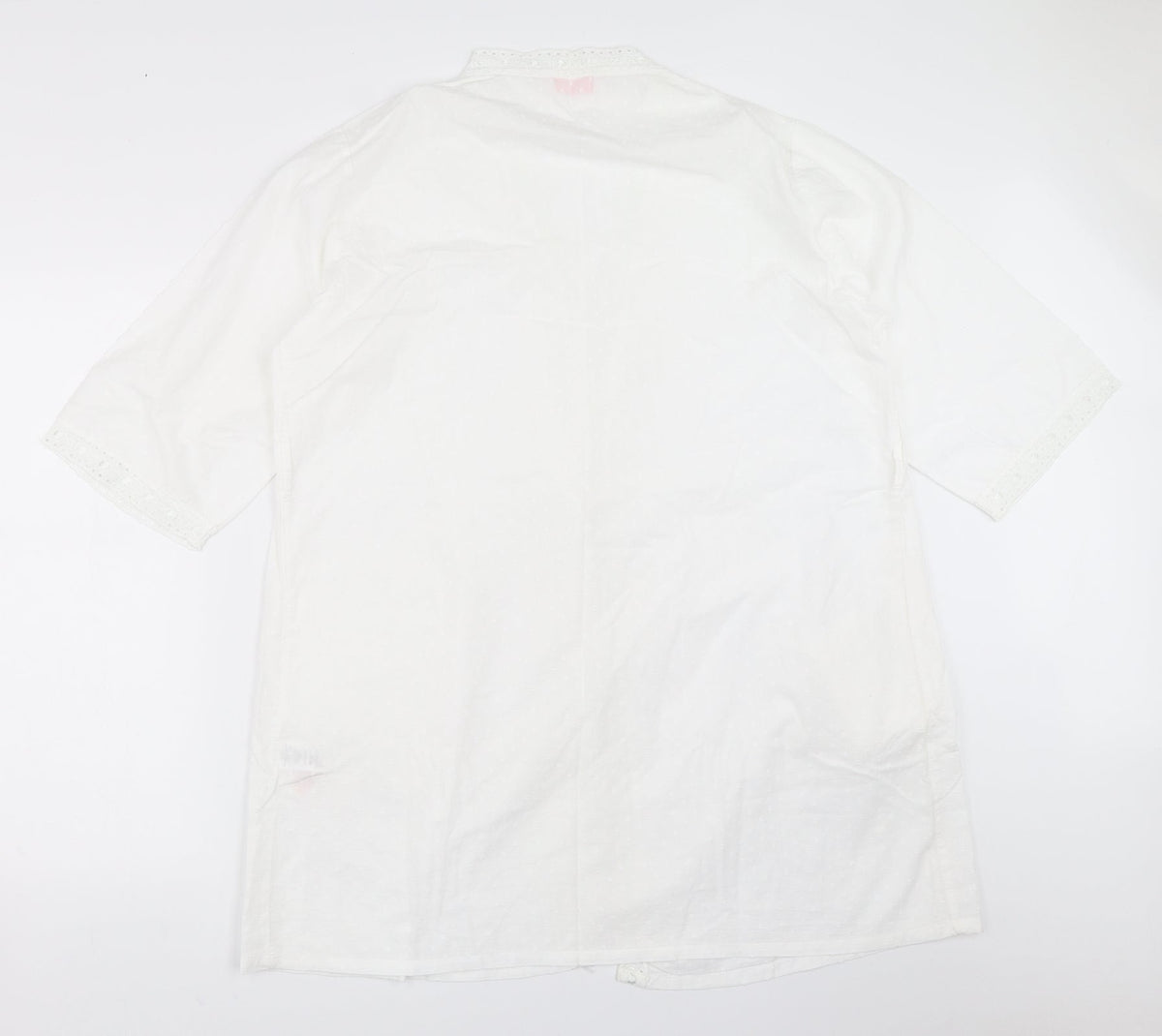 Back view of Primark women’s white solid top robe, size UK 8