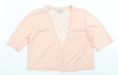 Womens UK Size M Mud Flower Pink Cardigan Jumper