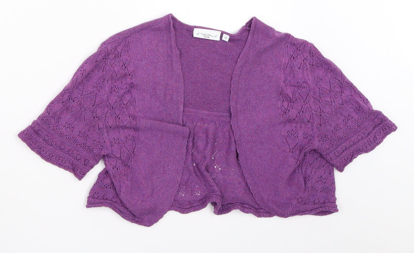 Womens UK Size 12 New Look Purple Cardigan Jumper
