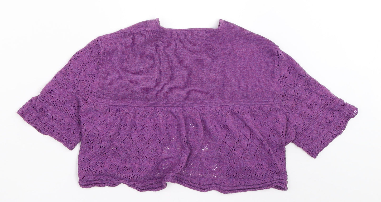 Womens UK Size 12 New Look Purple Cardigan Jumper