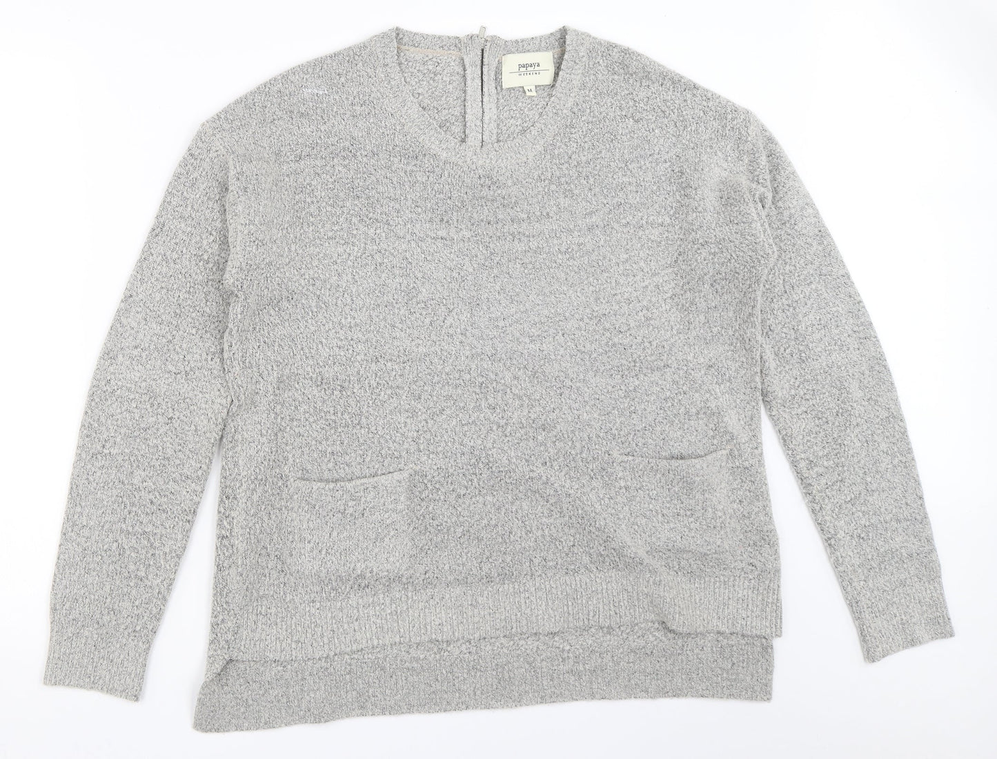 Womens UK Size M Papaya Grey Pullover Jumper